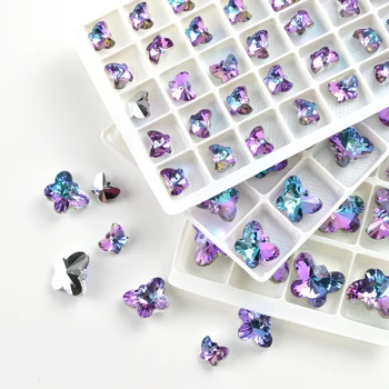 Vse velikosti 6754 Metulj obesek oblike eno luknjo visoke kakovosti stekla kristalno Ostro dnu za nakit, izdelava