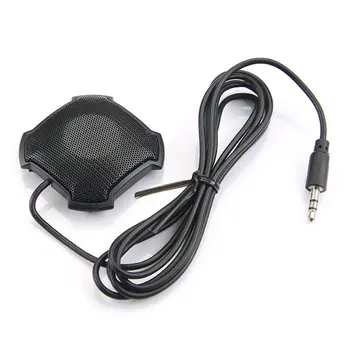 Vsesmerni Mikrofon Mic z 3.5 mm Audio Jack Kondenzatorja Konferenčni Mikrofon za Skype VOIP Klica Glasovni Klepet Žično Črna
