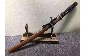 Wakizashi japonski pravi meč 76 cm T10 ogljikovo jeklo kaljeno rezilo britev ostrih za rezanje bambusa palisander tulec