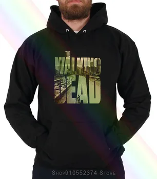 Walking Dead Logotip Moški pulover s kapuco Sml Xl 2X blagovne Znamke Moški pulover s kapuco Vratu Warme