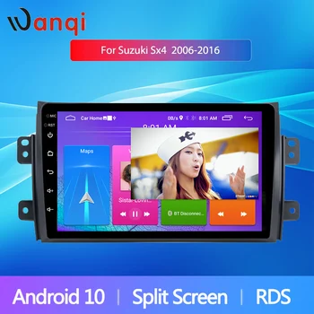 Wanqi Avto Avdio Radio, GPS Navigacija Multimedia Player Za leto 2010 2011-2016 Suzuki Sx4 Android10 Ogledalo Povezavo CSD WiFi Št DVD