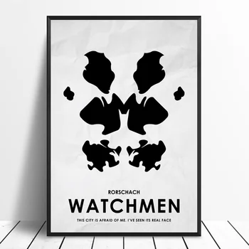 Watchmen Rorschach Tem mestu, je strah me Umetnine Kritje Filmski Plakat Filma Platno Plakat Wall Art Tisk Otroci Doma Dekor Dekor