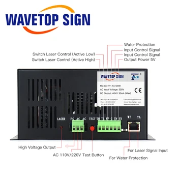 WaveTopSign 100W CO2 Laser Napajalni Vir NN-TA100 za CO2 Laser Graviranje in Rezanje in Dolgo Garancijo