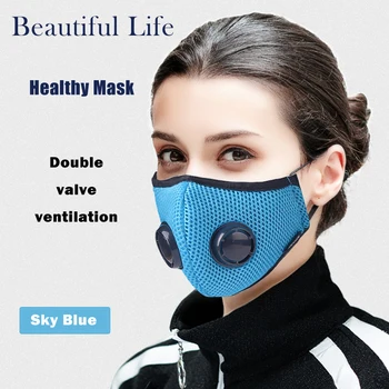 Wecan Anti Onesnaževanja Masko Filter aktivno oglje Usta Masko Dvojno Respirator Anti Meglica Anti Alergijo Gripe PM2.5 Masko Za Prah