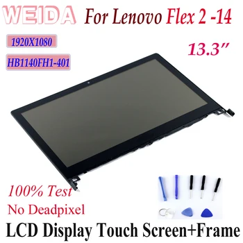 WEIDA LCD Replacment Za lenovo Flex 2 -14 LCD-Zaslon na Dotik Skupščine Okvir Flex2-14 1920X1080 1366 X 768