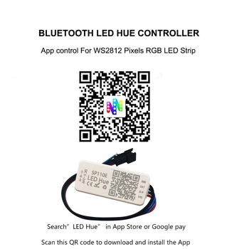 WS2812B Led PixeI PaneI DigitaI FlexibIe AddressabIe ModuIe Matrični Zaslon Z SP110E Bluetooth ControIIer 5 10A Vklop SuppIy