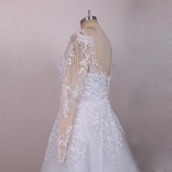 Wuzhiyi 2020 Vroče prodaje vestido de noiva Čipke-up zveze obleko Elegantno Princesa obleko Žogo Poročne Obleke poročne obleke po Meri