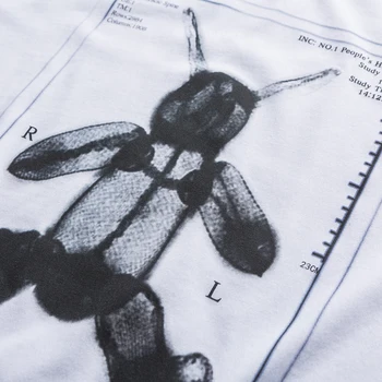X-Ray Zajec Print Majica S Kratkimi Rokavi Moški Hip Hop Harajuku Kratek Rokav 2020 Poletje Prevelik Svoboden Ulične Priložnostne Tshirts