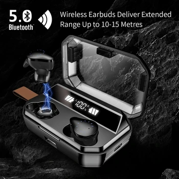 X12 TWS 5.0 Stereo Hi-fi Bluetooth Slušalke Brezžične Šport Slušalke IPX7 Vodotesne Slušalke Dotik Airbuds 8000mAh Power LED