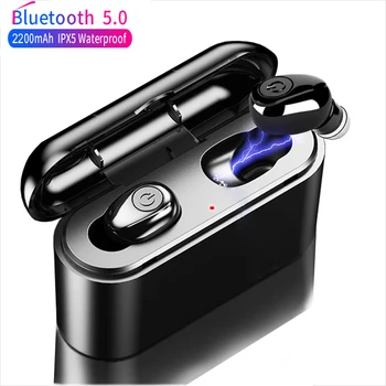 X8 Fsahion Slušalke Bluetooth Brezžične Eno Dvojno Ušesa Polnjenje Bin 5.0 Slušalke Mini-Uho Stereo