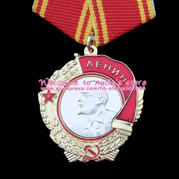 XDM0023 CCCP Orden Lenina ZSSR Red Lenina Pred Sovjetske zveze Vojaških Medaljo Rusija Vojaško Odlikovanje CCCP Oseba, Zlate Značke