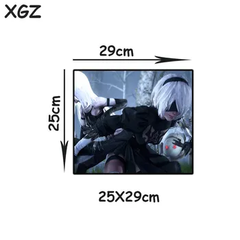 XGZ Velike Gaming Mouse Pad Black Zaklepanje Rob Anime NieR: Automata Pralni Mečevalec HD Meri Računalnik Tabela Mat Gume Non-slip