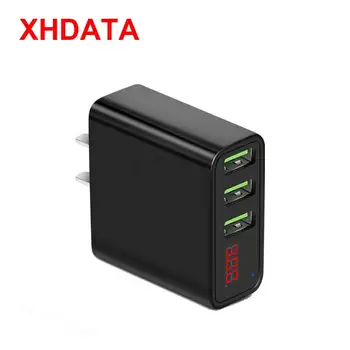XHDATA 5V 3A USB 3.0, Mobilni Telefon, Polnilnik baterij 3 Jack Vmesniki Izhodni Tok Hitro Intelektualne AC100-240V/ 50-60Hz Polnjenje