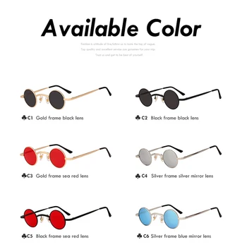 XIU Majhne Okrogle Steampunk sončna Očala Moški Ženske Kovin, Oblikovalec blagovne Znamke sončna očala Retro Vintage Visoke Kakovosti UV400