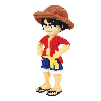 XIZAI 8042 Anime Enem Kosu Monkey D. Luffy Pirat Junak 3D Model DIY Mini Magic Bloki, Opeke Stavbe Igrača za Otroke, št Polje
