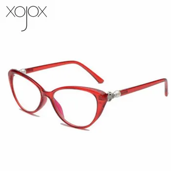 XojoX Moda Anti-modra svetloba Obravnavi Očala Ženske Letnik Mačka Oči Daljnovidnost Očala Clear Leče Recept Dioptrije +1.5 2.0