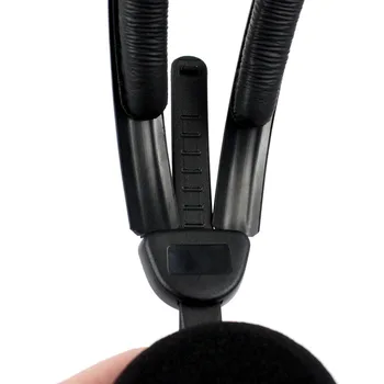 XQF Nova Črna 2 Pin Slušalke Slušalke z Vrtljivo Boom Mic za Kenwood Baofeng UV-5R Dva Načina Radio