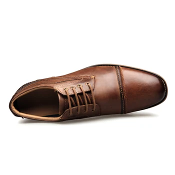 YIGER Novih Moških obleko čevlje pravega usnja moški formalno velika velikost ročno business casual čevlji človek oxfords čipke-up čevlji 0311