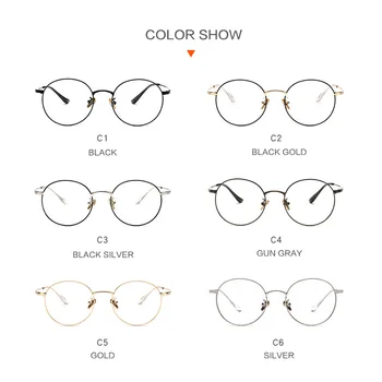 YOOSKE Anti Modra Svetloba Očala Moških Okrogle Očala Okvirji za Ženske Modni Pregleden Objektiv Kratkovidnost Očala Okvir