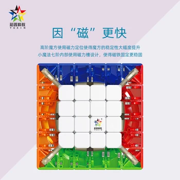 Yuxin Malo Čarobno M 6x6x6 magnetna Kocka Strokovno 6x6 Stickerless Hitrost Kocke, Sestavljanke Izobraževalne Igrače Darilo Cubo Magico