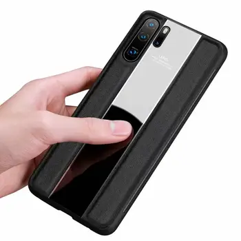 YXAYN za huawei p30 p30pro p30lite Poslovno Popolnoma prilegajo eleganten minimalističen čistega usnja primeru telefon