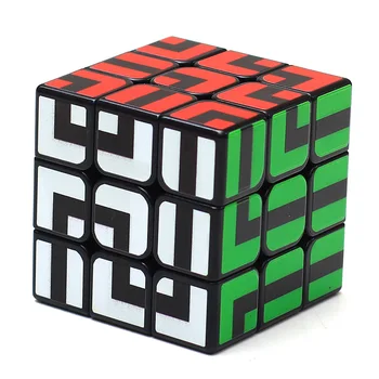 Z-kocka Labirint Tip 3x3x3 Čarobne Kocke, Sestavljanke, Kocke, Inteligentni Darilo Igrače Za Otroke - Črna