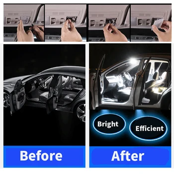 Za 2008-2019 Dodge Challenger Bel avto dodatki Canbus Napak LED Notranjosti Branje Svetlobe Svetlobni Kit Zemljevid Dome Licenco Lam