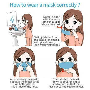 Za enkratno uporabo za Odrasle Masko Non, Tkane 3 Plasti Anti-prah Maske Uho Zanke Mascarillas Dihanje Faceask Unisex Usta Masko
