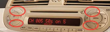 Za Fiat 500, radio cd gumb gumbi slonokoščena bela krema trim plesni odstranitvijo pokrova, 4pcs Avto zamenjava primerni za Fiat 500, 2008+