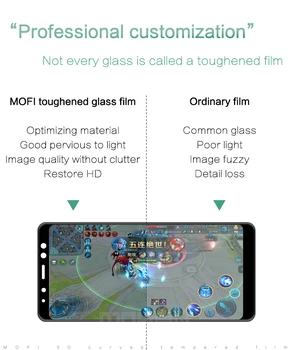 Za Galaxy A8 2018 Kaljeno Steklo MOFI 3D Ukrivljen Polno zavarovani Za Samsung Galaxy A8 2018 A530F Screen Protector