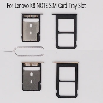Za Lenovo K8 opomba Pladenj za Kartico SIM Imetnik Režo Adapter Vtičnice Dual SIM Nadomestnih Delov za lenovo k8note