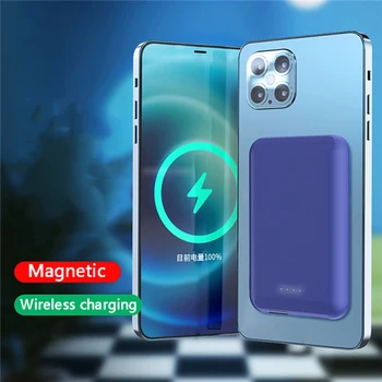 Za Magsafe iphone 12 12pro 12ProMax 12mini Magnetni Polnilnik pomožne Baterije Ultra-tanek Moči Banke Brezžično Polnjenje zaklad