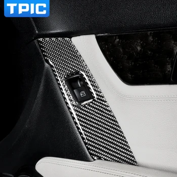 Za Mercedes W204 C Razred Avto Notranjo Opremo Iz Ogljikovih Vlaken Window Lifter Stikala Nadzorna Plošča Nalepke Armrest Plošča Decals