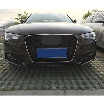 Za RS5 Slog Sprednji Šport Hex Očesa Satja Kapuco Žar Chrome Frame Black Žar za Audi A5/S5 B8.5 2012 2013 2016