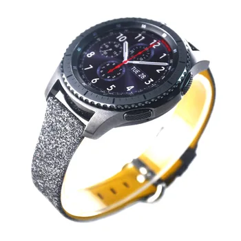 Za Samsung Galaxy Watch 46mm Usnje Pasu SM-R800 Božič Sijoče Bleščice Trak za Samsung Prestavi S3 Zapestnica Ura Pas