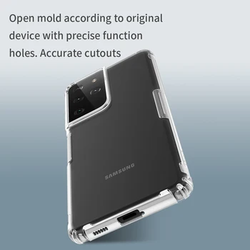 Za Samsung S21 Ultra Primeru Silikonski NILLKIN Narave Pregledna, Jasno, Mehko TPU Hrbtni Pokrovček Ohišje za Samsung Galaxy S21 Ultra