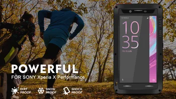 Za Sony Xperia X Primeru LJUBEZEN MEI Šok Umazanijo Dokaz vodoodporna Kovinski Oklep mobilnega Telefona Primeru za Sony Xperia Uspešnosti X