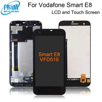 Za Vodafone Smart E8 VFD510 VFD-510 LCD-Zaslon na Dotik Telefon Računalnike Skupščine Nadomestni Deli Z Okvirjem + Brezplačna Orodja