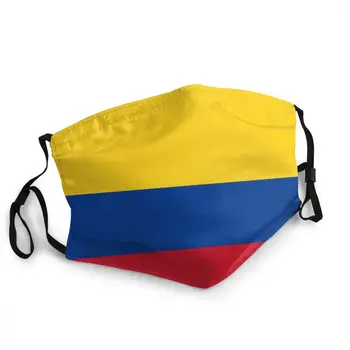 Zastavo Kolumbija Enkratno Uporabo Za Odrasle Masko Proti Prahu, Maska, Zaščitni Pokrov Respirator Usta-Žarilna