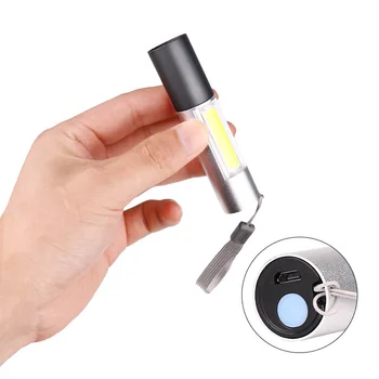 ZHIYU Prenosni USB Polnilna Mini LED Svetilka 3 Razsvetljavo Mod Vodotesno Svetilko T6 COB Teleskopsko Zoom Nočno Razsvetljavo