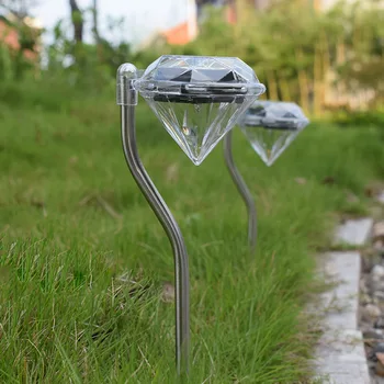 Zunanja Razsvetljava Led Sončne Energije Lahka Pot Vložek Stranka Dekoracijo Diamanti Vrtne Luči 4pcs Nepremočljiva Barvit Vrt Lampara