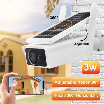 Zunanji Brezžični Sončne nadzorna Kamera WiFi Nadzor Varnosti 1080P HD IP Kamere, Baterija CCTV PIR Gibanja ICSEE Video Kamera