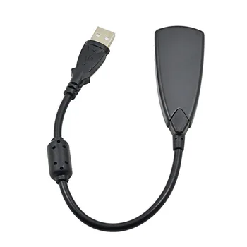 Zunanji USB zvočna Kartica 7.1 Adapter 5HV2 USB 3D KANALNI Zvok Antimagnetic Audio Slušalke Mikrofon, 3.5 mm Jack Za Prenosni RAČUNALNIK