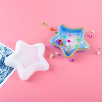 Zvezda Seashell Jed Plesni Ročno izdelan Nakit Dodatki Shranjevanje Ploščo Epoksi Smolo Obrti DIY Posušen Cvet Conch Plesni