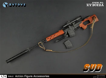 ZYTOYS ZY2012 1/6 SVD/SVDS Pištolo Orožje Model Igrača Fit 12