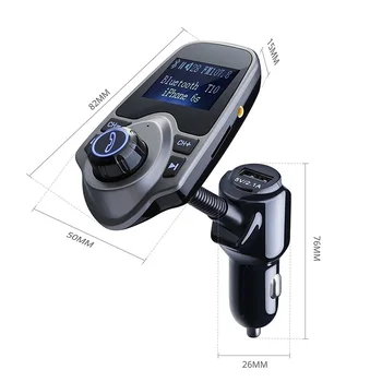 Čarobno Novo T10 Avto Bluetooth Komplet za Prostoročno uporabo Brezžične Bluetooth, FM Oddajnik MP3 USB Za Pametni telefon z USB Avto Polnilec