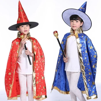 čarovnik ogrinjala s kapo za otroke rojstni dan Halloween Kostumi - rojstni potrebščine - stranka korist