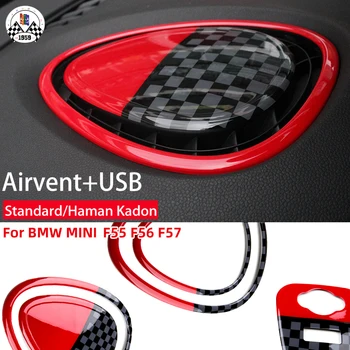 Čisto Nov ABS Materiala, UV Zaščitena Unije Jack Slog nadzorna plošča, USB Vhod Simbol Za Mini Cooper S F56 F55 (2Pcs/Set)