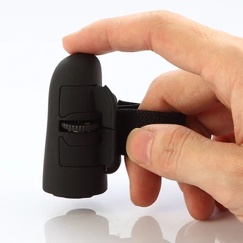 Črna 2,4 GHz USB Prst Brezžična Optična Miška za Prenosne 2,4 Ghz Brezžična Polnilna Prst Prstan Miši Za PC Prenosni Računalnik