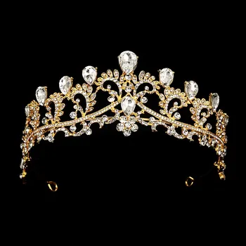 Črna Krono poroko tiara glavo okrasnih Poročni Dodatki za Lase letnik kron nevesta diadem pageants glavo, lase, nakit